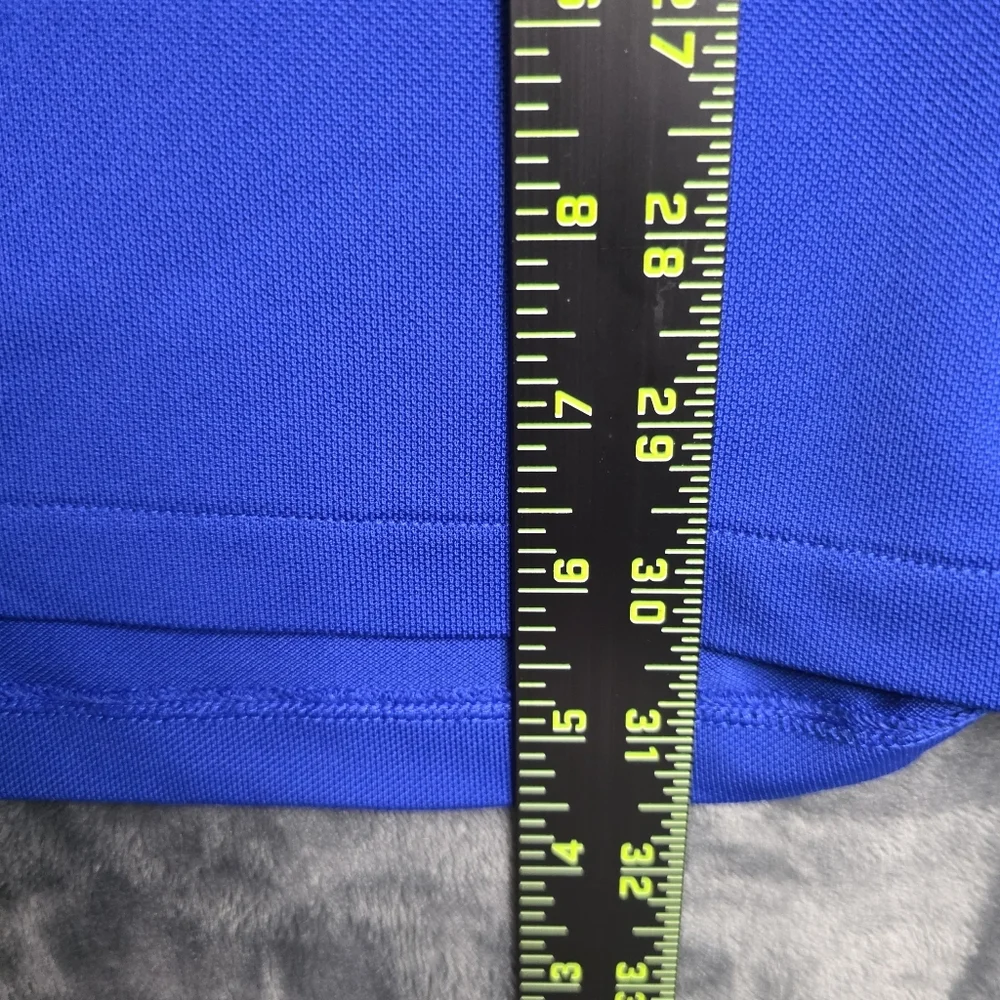 RLX Polo Shirt Men Large Blue Ralph Lauren Stretch Polyester Short Sleeve Pocket